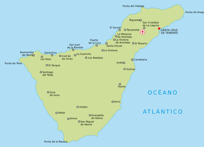 La Matanza auf der Karte von Teneriffa
